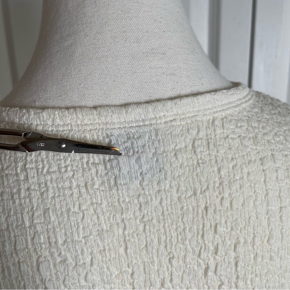 Old Navy Textured Long Sleeve Top Womens L Ivory Lightweight Shabby Chic Cottage - Picture 12 of 12